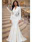 preiswerte Smokingkleider-Damen Smokingkleid Meerjungfrauenschnitt Hochzeit Formell Hochzeitsgast 4-Wege-Stretchgewebe Elegant Langarm Bodenlang Fallendes Revers Einreihig
