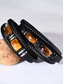 abordables Joyas para hombres-Pulsera de piedra natural y piel sintética para hombre, pulsera trenzada de estilo casual en varios colores, joyería de moda masculina para uso diario casual y estilo urbano.