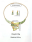 ieftine Colier de damă-Set de colier și cercei declarativi din aliaj boem pentru femei, bijuterii geometrice texturate multicolore, accesorii elegante în stil boho pentru femei, perfecte pentru ținute casual, vacanțe, festivaluri și petreceri.