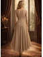 preiswerte Knöchellänge-A-Linie Bodenlang Partykleid Cocktailkleid Kleid für Hochzeitsgäste Brautmutterkleid Halbarm Rundhalsausschnitt Elegant Formell Hochzeitsgast Formeller Abend Chiffon mit Einfarbig