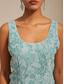 billige Blusedresser for kvinner-Dame Dressy topper Tvillingsett Rhinstein Blomstret Elegant Crew-hals Bryllupsgjest Cocktail antrekk Lyseblå Sommer Vår Høst