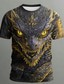cheap Animal Print T shirts-Dragon 3D All Over Print T Shirt Men Red Eye Fantasy Graphic Tee Short Sleeve Summer Monster Top Clothing Apparel S M L XL XXL XXXL