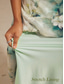 cheap Floral Dress-Women's Maxi Dress Chiffon Dress Vacation Daily Vacation Wedding Guest Floral Sleeveless Cowl Neck Green