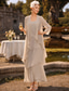 ieftine Seturi de rochii pentru mama-Coloană Teacă Lungime Gleznă Rochie pentru invitata de nunta Rochie Mama Miresei Fără manșon În V Elegant Simplu Invitat la nunta Semi formal Șifon cu Straturi Culoare solida