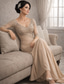 baratos Comprimento do chão-Tubinho Longo Vestido de convidada de casamento Vestido formal Vestido de noite Vestido Para Mãe dos Noivos Meia Manga Decote V Tamanhos Grandes Sensual Transparente Convidado do casamento Chiffon