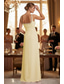 abordables Robes Longues &amp; Gowns-Ligne A Longueur au sol Robe d'invité de mariage Robe de Cérémonie Robe de soirée Robes de Bal Élégant Sans manches Bretelles spaghetti Bal de promo Formel Tissu Extensible avec Couleur Unie