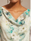 cheap Floral Dress-Women's Maxi Dress Chiffon Dress Vacation Daily Vacation Wedding Guest Floral Sleeveless Cowl Neck Green