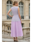 abordables Longitud a la altura del tobillo-Funda Columna Hasta el Tobillo Vestido de Fiesta Vestido Cóctel Vestido Invitada Boda Vestido de Madrina Sin Mangas Cuello Barco Elegante Formal Invitado a la boda Gasa Tejido elástico con Bloque de
