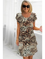 billige Chiffonkjoler-Dame Midikjole Chiffonkjoler Sommerkjole Print kjole Elegant Daglig Normal Blomstret Geometrisk Kortermet Crew-hals Lysegul Lys rosa Dusty Rose Rød Sommer