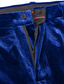 abordables Fiesta de cena-De los hombres Smoking Trajes Fiesta Azul verde Negro Primavera, Otoño, Invierno, Verano Traje Muesca Solapa de Pico Moda Casual Color sólido Ajustado Juego de 2 piezas Recto 2 botones