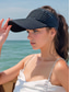 ieftine Pălării de damă-Pălărie sport casual pentru femei cu vizieră de soare, tricotată din poliester elastic cu bor larg, șapcă ușoară și respirabilă, reglabilă, perfectă pentru ținute casual zilnice, vacanță, plajă, sporturi în aer liber și călătorii