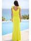 ieftine Rochii de seară tip sheath-Coloană Teacă Lungime Podea Rochie pentru invitata de nunta Rochie formala Rochie de seara Rochii de bal Elegant Fără manșon Glugă Gât Bal Oficial întinde șifon cu Flori brodată Culoare solida