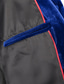 abordables Fiesta de cena-De los hombres Smoking Trajes Fiesta Azul verde Negro Primavera, Otoño, Invierno, Verano Traje Muesca Solapa de Pico Moda Casual Color sólido Ajustado Juego de 2 piezas Recto 2 botones
