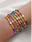 voordelige Damesarmband-Damesarmbandenset in bohemian stijl met kralen, kleurrijke elastische armbanden van hars met hartvormige hanger, stapelbare sieraden in verschillende kleuren voor vrouwen, perfect voor dagelijks gebruik, vakantie, strand en feestjes.