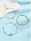abordables Pulsera de mujer-Tobilleras bohemias multicolores de resina y aleación para mujer, diseño de perla y concha, perfectas para vacaciones y uso diario informal.