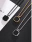 voordelige Heren sieraden-Herenketting met vierkante hanger van roestvrij staal in zwart – minimalistische geometrische schakelketting in goud, zilver en zwart, een modieus accessoire voor dagelijks gebruik, zakelijke casual gelegenheden en vakanties.