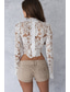 preiswerte Hochzeitskleider-Boho-Hochzeitskleider Strandhochzeit Teile Hochkragen Langarm Teile Spitzen-Brautoberteile Brautkleider mit Applikationen Kleid das beeindruckt Herbsthochzeit (Nur Oberteil)