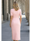 ieftine Rochii de smoking-Pentru femei Rochie blazer Rochie de smoking Trompetă  Sirenă Afaceri Invitat la nunta Semi formal Satin Crep stretch Elegant Oficial Manșon scurt Miezul zilei Lapel cu vârf Cu Un Nasture