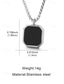 voordelige Heren sieraden-Herenketting met vierkante hanger van roestvrij staal in zwart – minimalistische geometrische schakelketting in goud, zilver en zwart, een modieus accessoire voor dagelijks gebruik, zakelijke casual gelegenheden en vakanties.