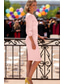 cheap Tea Length-Sheath Column Knee Length Party Dress Cocktail Dress Wedding Guest Dress Mother of the Bride Dress 3/4 Length Sleeve V Neck Elegant Minimalist Formal Wedding Guest Stretch Satin with Sash / Ribbon