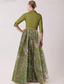 abordables Longueur du plancher-Ligne A Longueur au sol Robe Chemise Robe d'invité de mariage Robe de Cérémonie Robe de Mère de Mariée  manche longue Col de chemise Élégant ancien Mariage Formel Nylon avec Imprimé floral Noeud(s