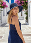 voordelige Dameshoeden-Opvouwbare zonnehoed voor dames, lichtgewicht polyester, boho-stijl, meerkleurig, ademend en opvouwbaar, perfect voor vakantie, reizen, strand en dagelijks gebruik.