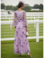 halpa Nilkkapituus-A-linja Mekot Nilkkapituinen Maksimekko Juhlamekko Coctail-asu Morsiammen äidin asu Pitkähihainen V kaula-aukko Tyylikäs Vintage Luksus Muodollinen Häävieras Kentucky Derby Sifonki Tylli kanssa