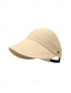 abordables Sombreros de mujer-Sombrero de mujer de poliéster con visera abierta, gorra plegable multicolor de ala ancha con gancho para las orejas, ideal para uso casual, viajes, vacaciones, playa y actividades al aire libre.