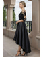 baratos Comprimento do tornozelo-Linha A Assimétrico Longuette Vestido de festa Vestido Coquetel Vestido de convidada de casamento Vestido Para Mãe dos Noivos Manga 3/4 Scoop pescoço Elegante Assimétrico Convidado do casamento
