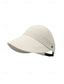 abordables Sombreros de mujer-Sombrero de mujer de poliéster con visera abierta, gorra plegable multicolor de ala ancha con gancho para las orejas, ideal para uso casual, viajes, vacaciones, playa y actividades al aire libre.