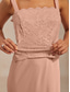 ieftine rochie florală-Rochie maxi pentru femei, rochie tip A, rochie tip sacou, dantelă, elegantă, seară, petrecere, cocktail, culoare uni, mânecă 3/4, curea, roz pal, vară, primăvară, toamnă