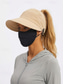 abordables Sombreros de mujer-Sombrero de mujer de poliéster con visera abierta, gorra plegable multicolor de ala ancha con gancho para las orejas, ideal para uso casual, viajes, vacaciones, playa y actividades al aire libre.