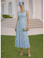 economico Set di abiti per la mamma-Due Pezzi Linea ad A Lunghezza alla caviglia Lunghezza Tè Abito da invitata a nozze Abito da cerimonia per signora Senza Maniche Manica 3/4 Scollo a V Elegante Semplice Casual Formale Ospite di nozze