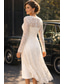 preiswerte Mamas Kleidersets-Zweiteilig Schlauchkleid Knielang Kleid für Hochzeitsgäste Brautmutterkleid Ärmellos Quadrathals Elegant Hochzeitsgast Hochzeitsfeier Kirche Chiffon Spitze Jackenkleider mit Einfarbig