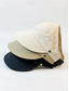 abordables Sombreros de mujer-Sombrero de mujer de poliéster con visera abierta, gorra plegable multicolor de ala ancha con gancho para las orejas, ideal para uso casual, viajes, vacaciones, playa y actividades al aire libre.