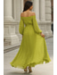 cheap A-Line Evening Dresses-A-Line Floor Length Evening Gown Wedding Guest Dresses Formal Dress Elegant Long Sleeve Off Shoulder Wedding Formal Chiffon with Pleats Ruched