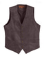 economico Gilet da uomo-Per uomo Gilet in finta pelle scamosciata Gilet occidentale Gilet Formale Matrimonio Vacanza Affari Moda Cowboy Primavera Autunno Tasca Classico Bottoni 100% poliestere finto camoscio Confortevole
