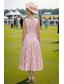 cheap Cocktail Dresses-A-Line Ankle Length Tea Length Cocktail Dresses Elegant Floral Sleeveless V Neck Wedding Formal Lace V Back with Bow(s) Embroidery Appliques