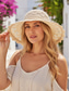 voordelige Dameshoeden-Opvouwbare zonnehoed voor dames, lichtgewicht polyester, boho-stijl, meerkleurig, ademend en opvouwbaar, perfect voor vakantie, reizen, strand en dagelijks gebruik.
