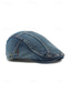 abordables Chapeaux pour hommes-Béret gavroche vintage pour homme en denim de coton délavé, casquette plate multicolore ajustable, style Gatsby rétro décontracté, idéal au quotidien, en voyage, en vacances et pour les loisirs en plein air.