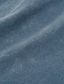 baratos Polo Clássico Masculino-Camisa Lavagem Ácida SoftFade™ Camisa Masculina Estampa de Palmeira 100% Algodão Camisas Polo Manga Curta Gola Havaiana Roupas de Lazer para Férias Bolso Impressão 3D Botões Primavera e Verão Azul