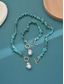 ieftine Colier de damă-Set colier și brățară pentru femei, imitație de perle cu mărgele turcoaz, multicolor, bijuterii în stil boho, perfecte pentru vacanță, călătorii, purtare zilnică și ținute casual