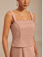 ieftine rochie florală-Rochie maxi pentru femei, rochie tip A, rochie tip sacou, dantelă, elegantă, seară, petrecere, cocktail, culoare uni, mânecă 3/4, curea, roz pal, vară, primăvară, toamnă