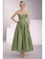 baratos Vestidos de Cocktail-Linha A Até o Tornozelo Vestido formal Vestidos de cocktail Elegante Manga 3/4 Decote Princesa Casamento Formal Renda Tafetá com Com Miçangas Pregas