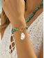 ieftine Colier de damă-Set colier și brățară pentru femei, imitație de perle cu mărgele turcoaz, multicolor, bijuterii în stil boho, perfecte pentru vacanță, călătorii, purtare zilnică și ținute casual