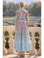 abordables Longueur de cheville-Ligne A Robe Longueur cheville Longueur thé Robe d'invité de mariage Robe de Mère de Mariée  Manche 3/4 Col de chemise Élégant ancien Formel robe demoiselle d honneur Kentucky Derby Satin Tulle avec