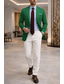 baratos Blazer e Jaqueta-Homens Jaqueta Blazer Casaco esportivo Colar de entalhe Casual Cor Sólida Preto Branco Amarelo Padrão Comum 1 Butão