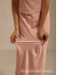 ieftine rochie florală-Rochie maxi pentru femei, rochie tip A, rochie tip sacou, dantelă, elegantă, seară, petrecere, cocktail, culoare uni, mânecă 3/4, curea, roz pal, vară, primăvară, toamnă