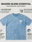 abordables T-shirts tropicaux de vacances-Hombre Palmera de cocos Camiseta Camiseta de lavado de minerales Manga Corta Camiseta Lavado ácido Cuello Barco Camisa retro de la vendimia Casual Playa Viaje Azul Piscina Morado Gris Verano Primavera