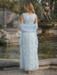 economico Set di abiti per la mamma-Due Pezzi Linea ad A Lunghezza al pavimento Abito da invitata a nozze Abito da cerimonia per signora Senza Maniche Scollo a V Senza Spalline Elegante Semplice Minimalista Formale Semi-Formale Jacquard